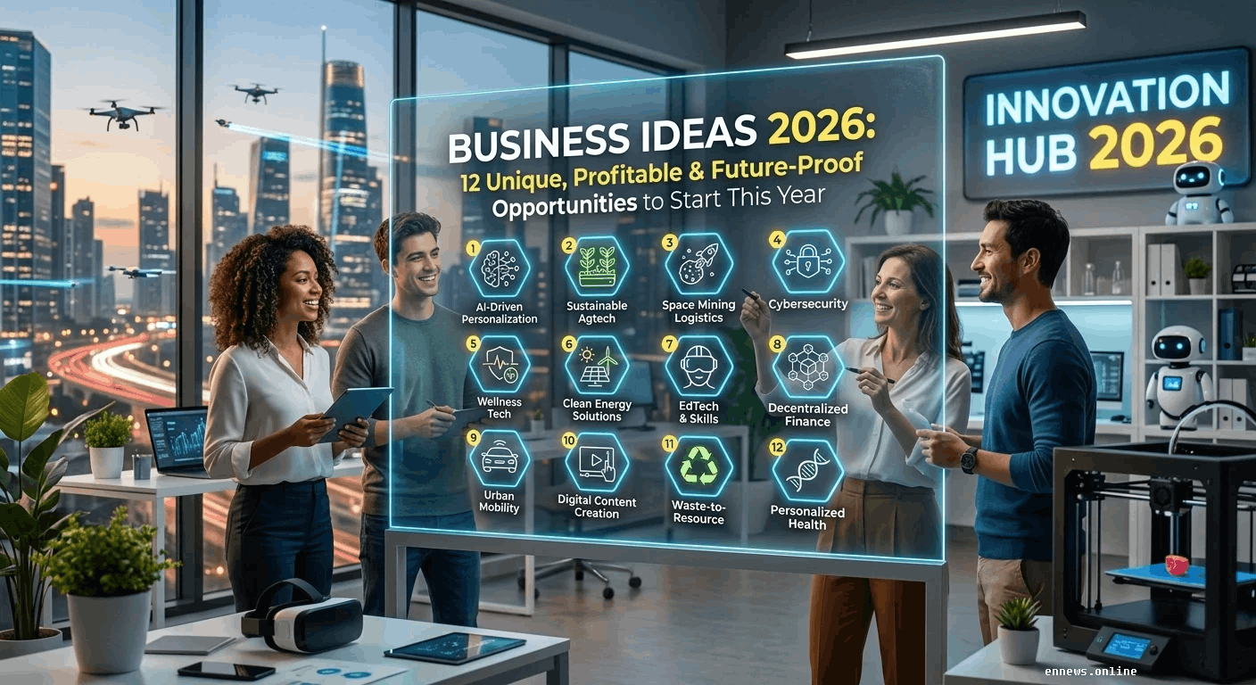 Business Ideas 2026: 12 Unique, Profitable & Future-Proof Opportunities to Start This Year